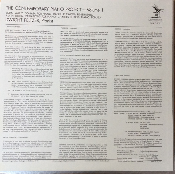 Album herunterladen Dwight Peltzer - The Contemporary Piano Project Volume I