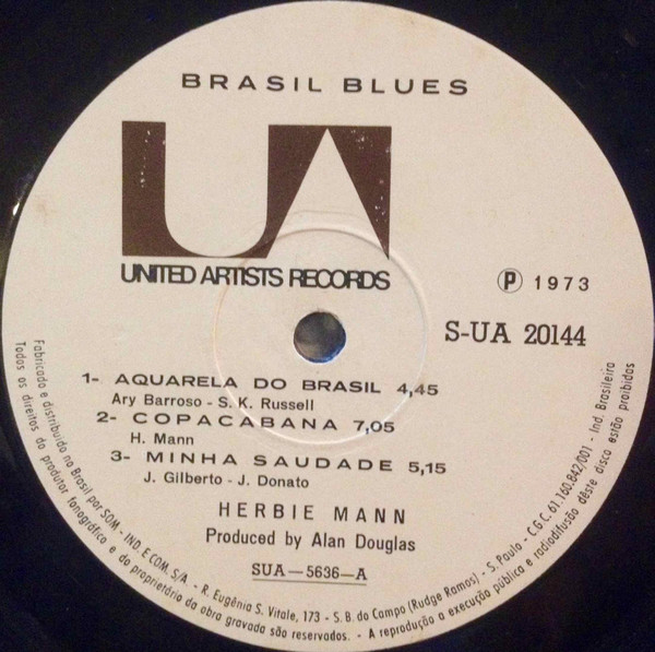 Herbie Mann - Brazil Blues | United Artists Records (S-UA 20144) - 3