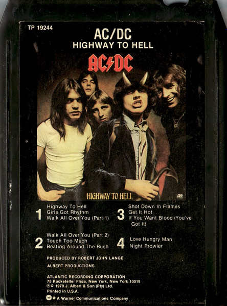 AC/DC – Highway To Hell (1979, 8-Track Cartridge) - Discogs