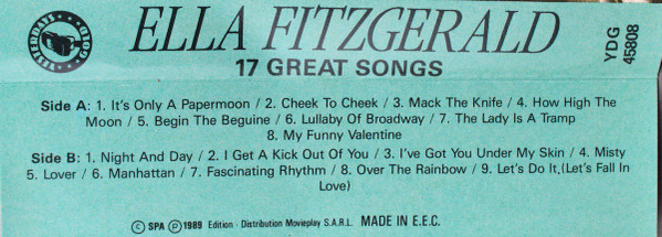 télécharger l'album Ella Fitzgerald - 17 Great Songs
