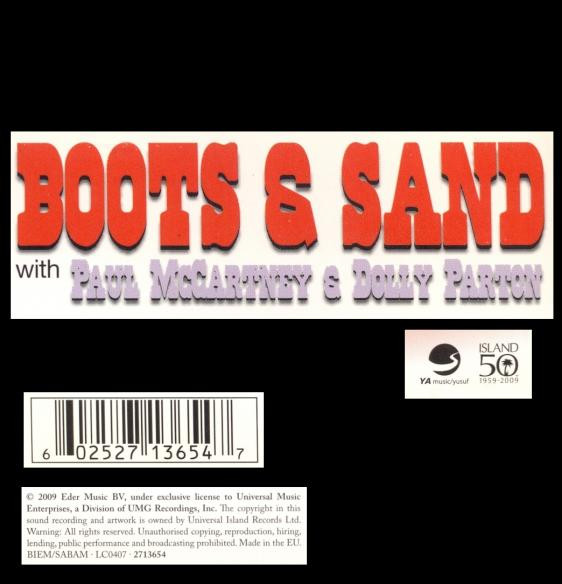 télécharger l'album Yusuf With Paul McCartney & Dolly Parton - Roadsinger Boots Sand