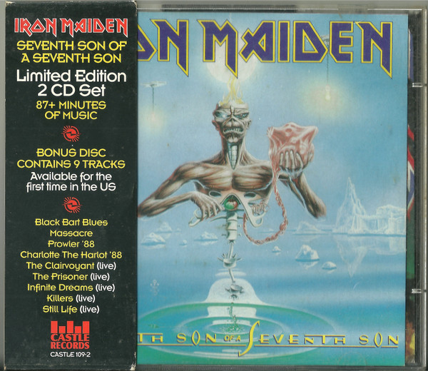 GERAHMTE CD-WANDUHR/Exklusives Design IRON MAIDEN Seventh Son Of A Seventh Son 