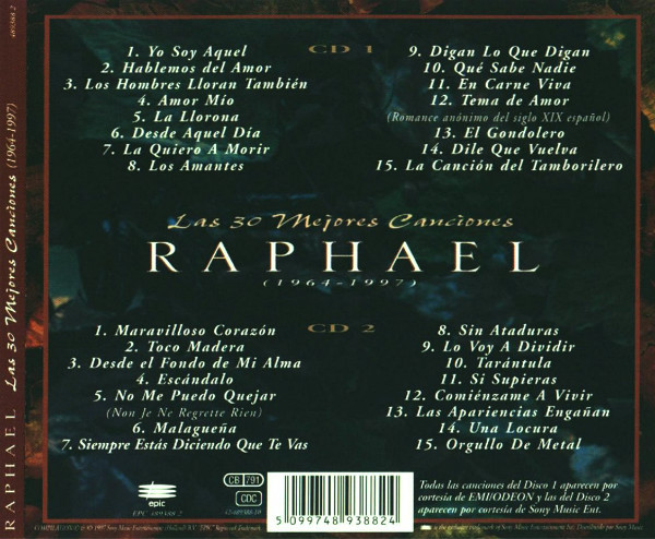 Raphael Las 30 Mejores Canciones 1964 1997 1997 CD Discogs