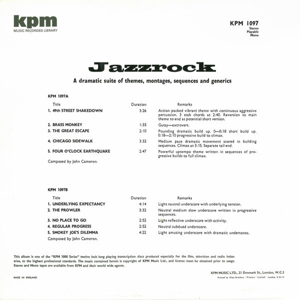 télécharger l'album John Cameron - Jazzrock