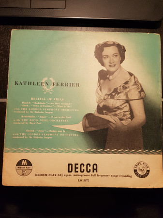 Kathleen Ferrier – Recital Of Arias (1961, Vinyl) - Discogs