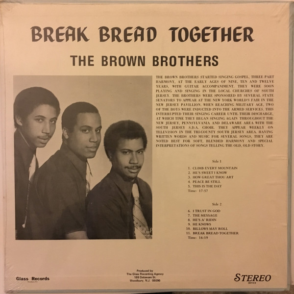 Album herunterladen The Brown Brothers - Break Bread Together