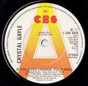 Crystal Gayle - If You Ever Change Your Mind album cover