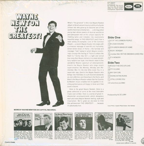 Wayne Newton - The Greatest! | Capitol Records (ST-2847) - 2