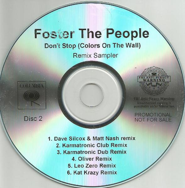 lataa albumi Foster The People - Dont Stop Color On The Walls Remix Sampler Disc 1