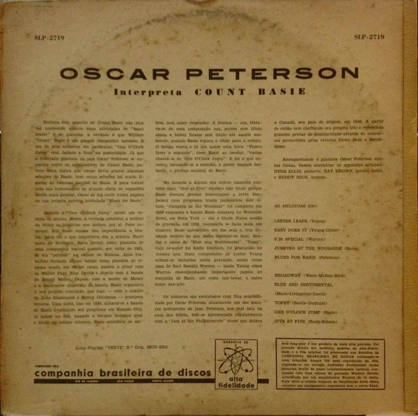télécharger l'album Oscar Peterson - Oscar Peterson Interpreta Count Basie