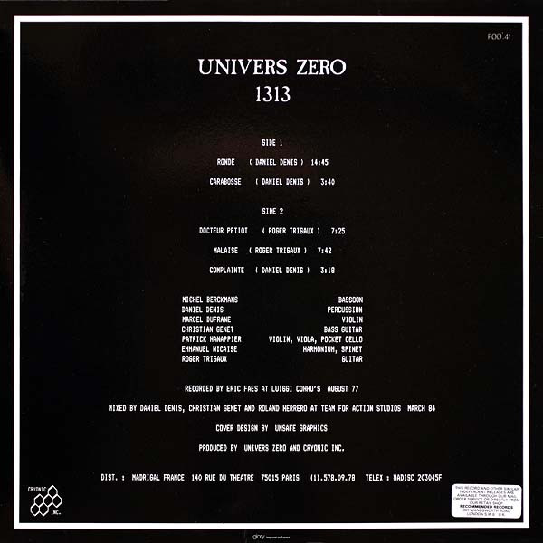 last ned album Univers Zero - 1313