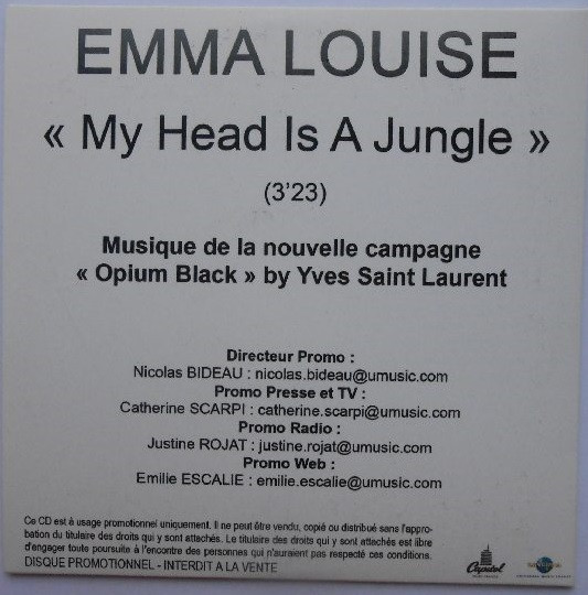Emma Louise – My Head Is A Jungle (2014, CD) - Discogs