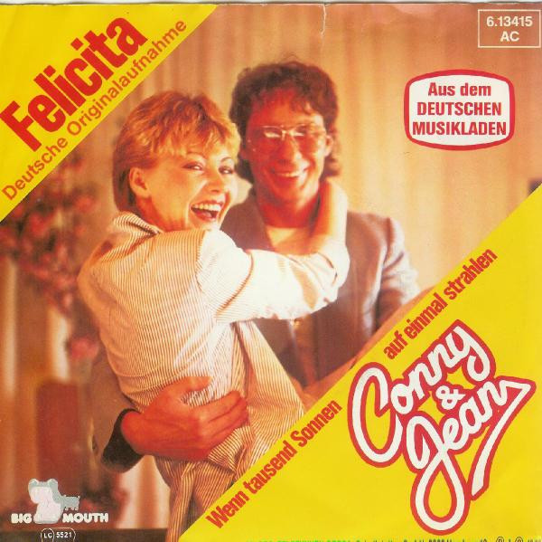 Vormen Streven Vervreemding Conny & Jean – Felicita (1982, Vinyl) - Discogs