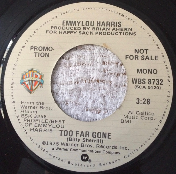 Emmylou Harris Too Far Gone 1978 Vinyl Discogs