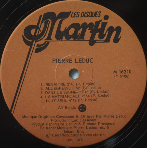 Pierre Leduc - Renaître | Les Disques Martin (M 16210) - 3