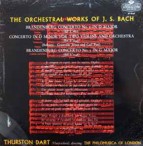 Johann Sebastian Bach - The Orchestral Works Of J. S. Bach album cover