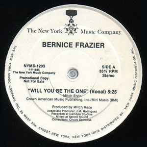 Bernice Frazier - Will You Be The One album cover