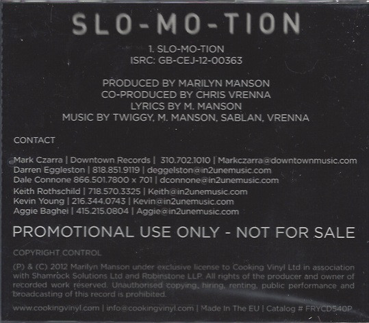 last ned album Marilyn Manson - Slo Mo Tion