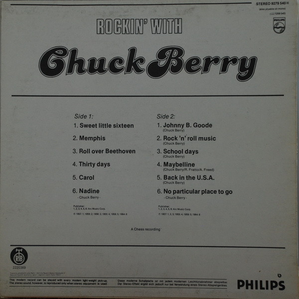 ladda ner album Chuck Berry - Rockin With Chuck Berry