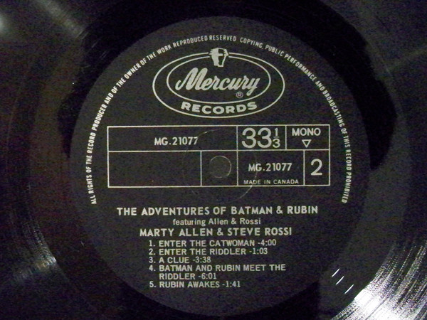 baixar álbum Download Marty Allen - The Adventures Of Batman And Rubin album