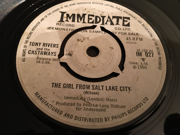 Album herunterladen Tony Rivers And The Castaways - Girl Dont Tell Me