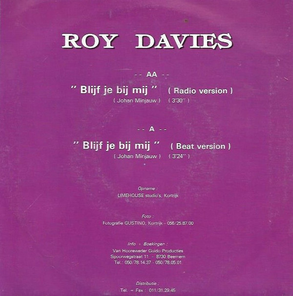 baixar álbum Roy Davies - Blijf Je Bij Mij