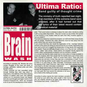 Ultima Ratio – Brainwash (2003, CD) - Discogs