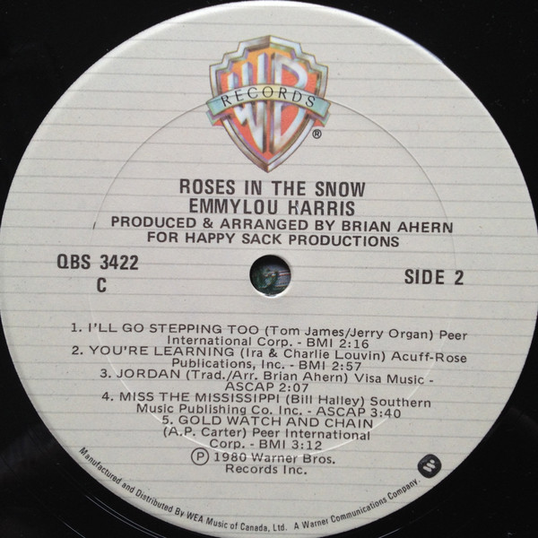 Emmylou Harris - Roses In The Snow | Warner Bros. Records (QBS 3422) - 4