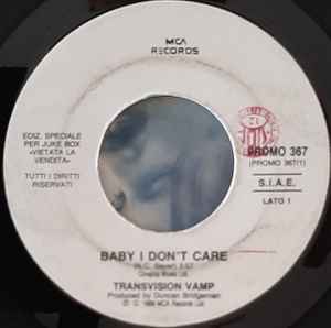 Transvision Vamp - Baby I Don't Care / Paradise City album cover