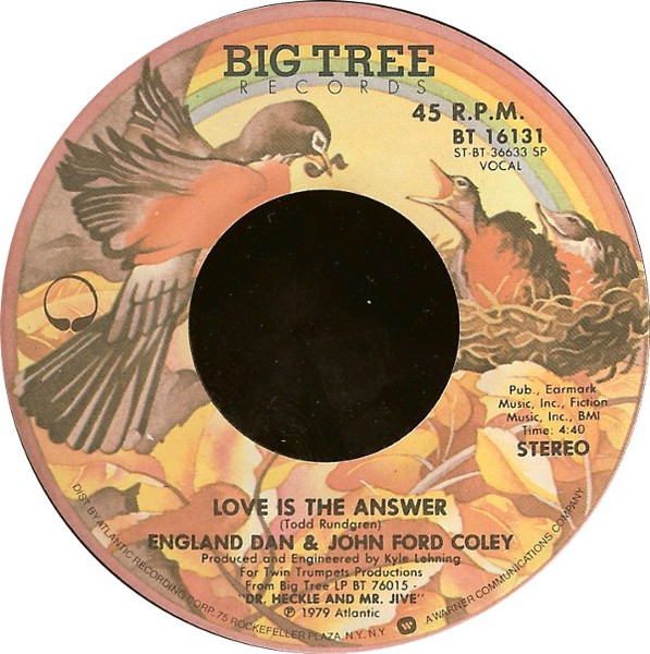 England Dan & John Ford Coley – Love Is The Answer (1979, SP