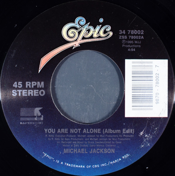 Michael Jackson – You Are Not Alone (1995, Vinyl) - Discogs