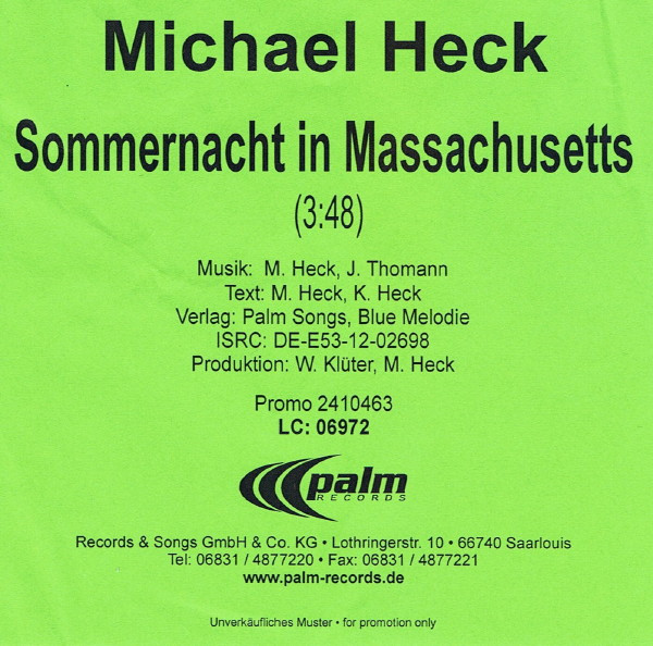 ladda ner album Michael Heck - Sommernacht In Massachusetts