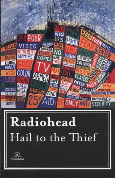 RADIOHEAD 2003 hail to the thief BIG round sticker NEW old stock MINT condition 