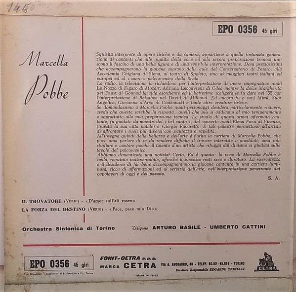 ladda ner album Marcella Pobbe - Il Trovatore La Forza Del Destino