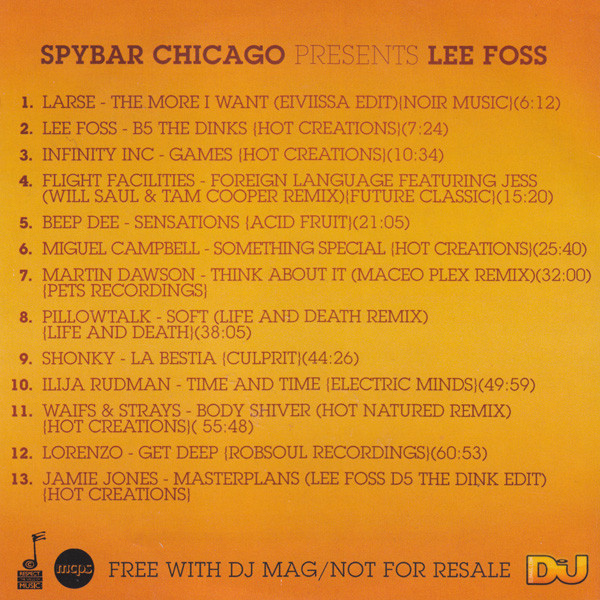 last ned album Lee Foss - Spybar Chicago Presents Lee Foss
