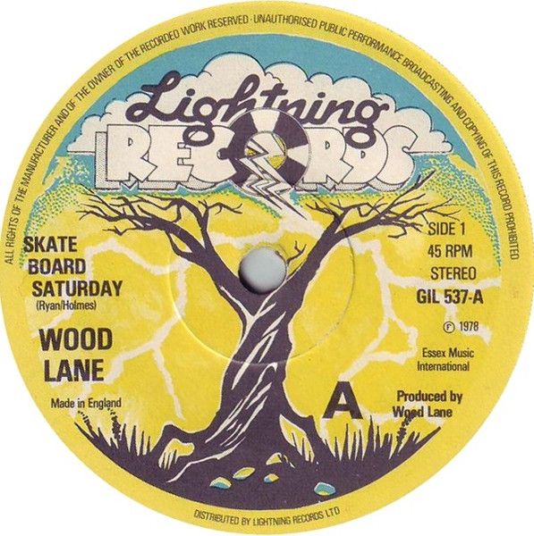 Wood Lane – Skateboard Saturday (1978, Vinyl) - Discogs