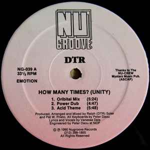 DTR - How Many Times? (Unity) album cover