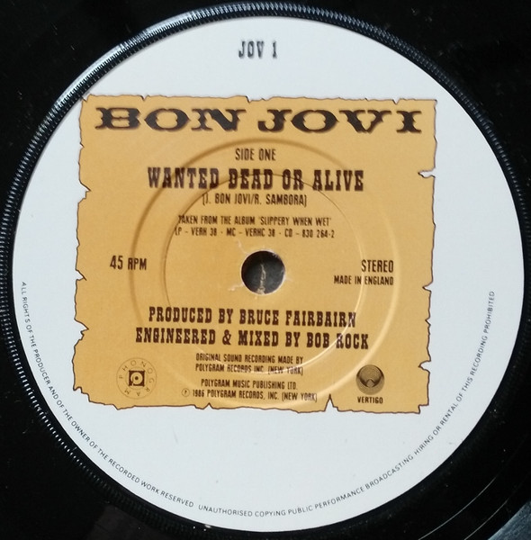 Bon Jovi - Wanted Dead Or Alive | Releases | Discogs