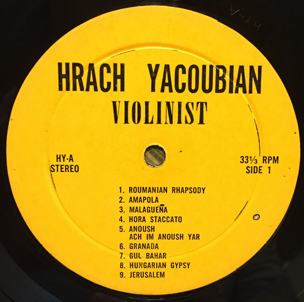 Album herunterladen Hrach Yacoubian - Violinist