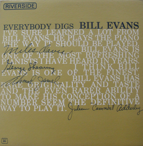 Bill Evans Trio – Everybody Digs Bill Evans (1966, Vinyl) - Discogs