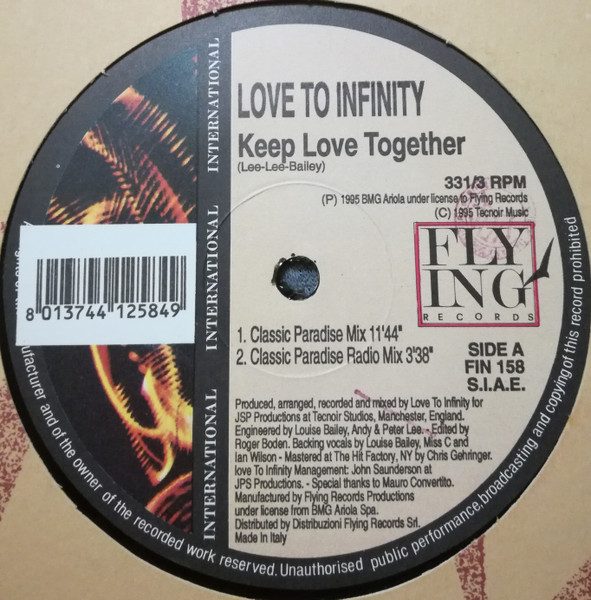 Love To Infinity – Keep Love Together (1995, Vinyl) - Discogs