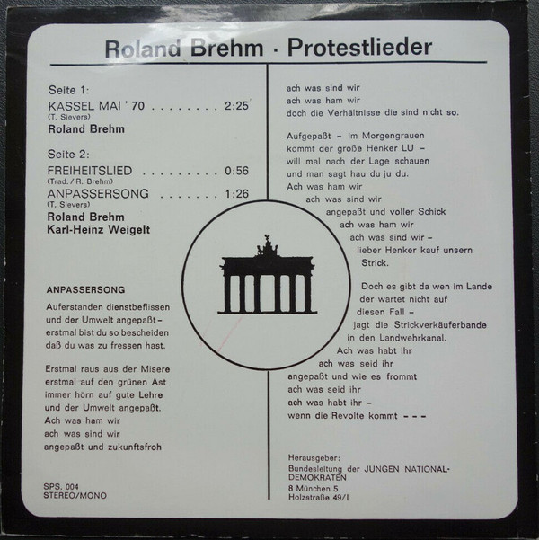 baixar álbum Roland Brehm, KarlHeinz Weigelt - Protestlieder