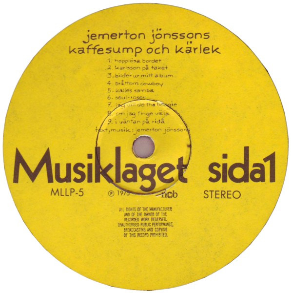 descargar álbum Jemerton Jönssons - Kaffesump Och Kärlek