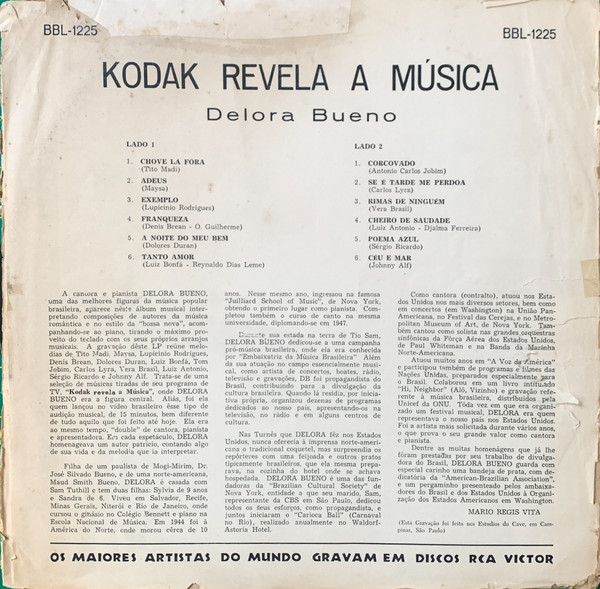 last ned album Delora Bueno - Kodak Revela A Música Com Delora Bueno