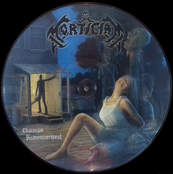 Mortician – Chainsaw Dismemberment (2013, Blue/White Splatter