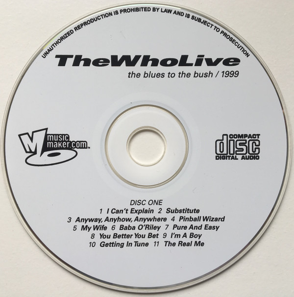 Album herunterladen The Who - The Who Live The Blues To The Bush1999