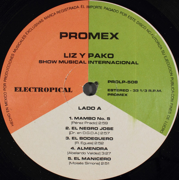 lataa albumi Liz Y Pako - Electropical