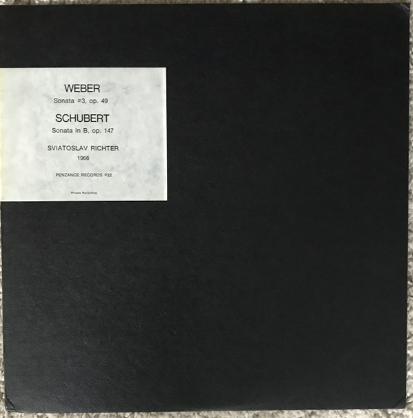 descargar álbum Weber, Schubert, Sviatoslav Richter - Sonata 3 op49 Sonata in B op147