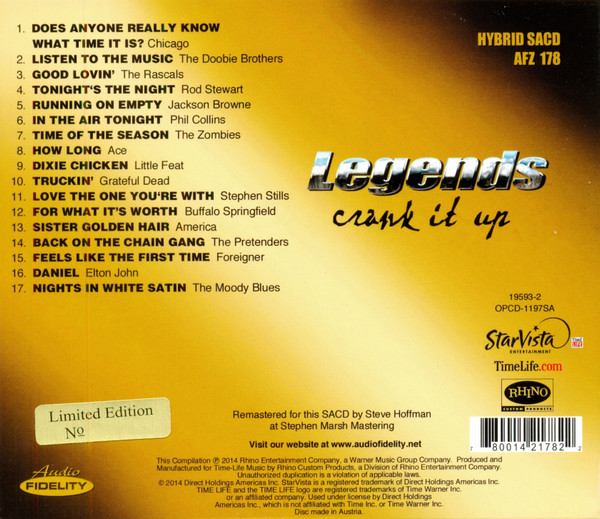 Legends (Crank It Up) (2014, SACD) - Discogs