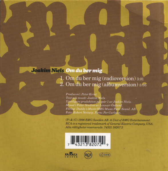 lataa albumi Joakim Niels - Om Du Ber Mig
